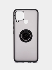 Чехол противоударный Realme C12, C15, C25, C25s с магнитом и кольцом