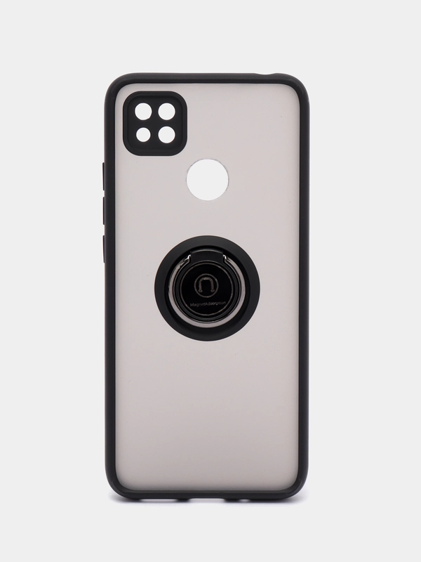 Чехол Xiaomi Redmi 9C, Redmi 10A, Poco C3 с магнитом и кольцом, противоударный