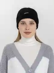 Черный повязка на голову вязаная, шерстяная
