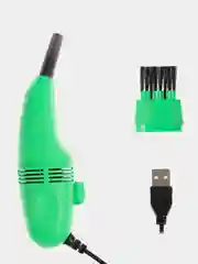 USB Пылесос LuazON MR-01, для ПК, с насадками, USB, зеленый