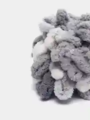 Тёмно-серый пряжа Alize Puffy Color, петельки большие, 100 г, 9 м