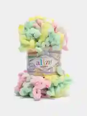 Молочный пряжа Alize Puffy Color, петельки большие, 100 г, 9 м