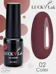 Тёмно-бордовый гель лак для ногтей Luckylak Coler 02 8g, бордовый, бургунди для маникюра и педикюра