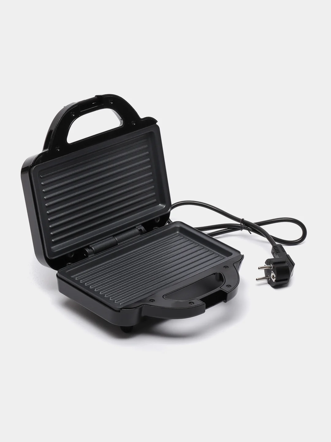 Черный электрогриль BQ ST1008, антипригарное покрытие, 800 Вт
