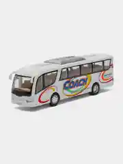 Белый машинка металлическая автобус Coach KS7101D /Kinsmart/