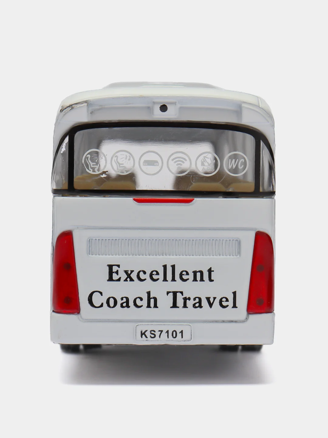 Белый машинка металлическая автобус Coach KS7101D /Kinsmart/