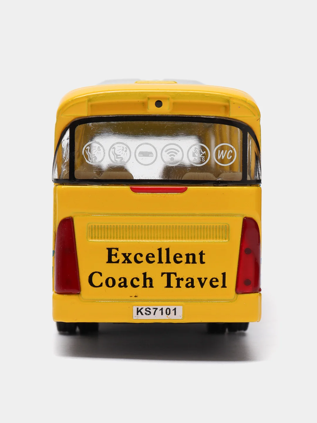 Желтый машинка металлическая автобус Coach KS7101D /Kinsmart/