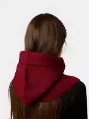 Бордовый шапка женская / капор