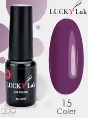 Гель лак для ногтей Luckylak Coler 15 8g, фиолетовый для маникюра и педикюра