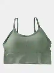 Оливковый топ бесшовный базовый женский