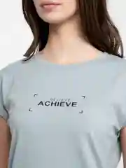 Пудровый футболка женская "Believe achieve", оверсайз