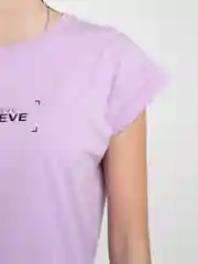 Сиреневый футболка женская "Believe achieve", оверсайз