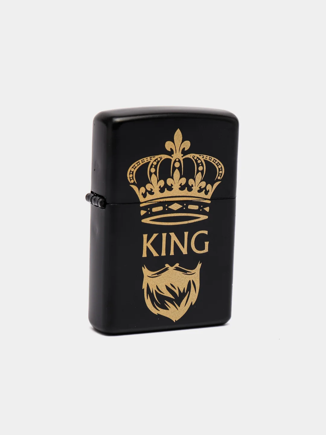 Зажигалка бензиновая "KING" в коробке, чёрная