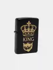 Зажигалка бензиновая "KING" в коробке, чёрная