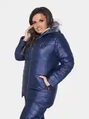 Индиго костюм женский зимний горнолыжный, лыжный теплый комплект куртка и брюки, большие размеры