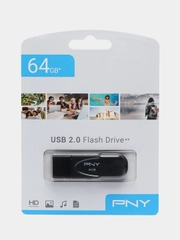 Флешка USB PNY Attache Classic, 64 Гб, USB2.0, черный, FD64GATTCKTRK-EF