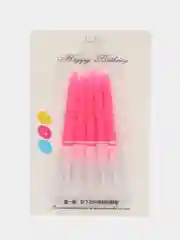 Розовый свечи для торта, 10 штук