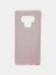 Розовый силиконовый чехол с блестками на Samsung Galaxy Note 9