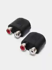 Аудио адаптер переходник 3,5 mm stereo - 2 x RCA (тюльпан) / 2 шт