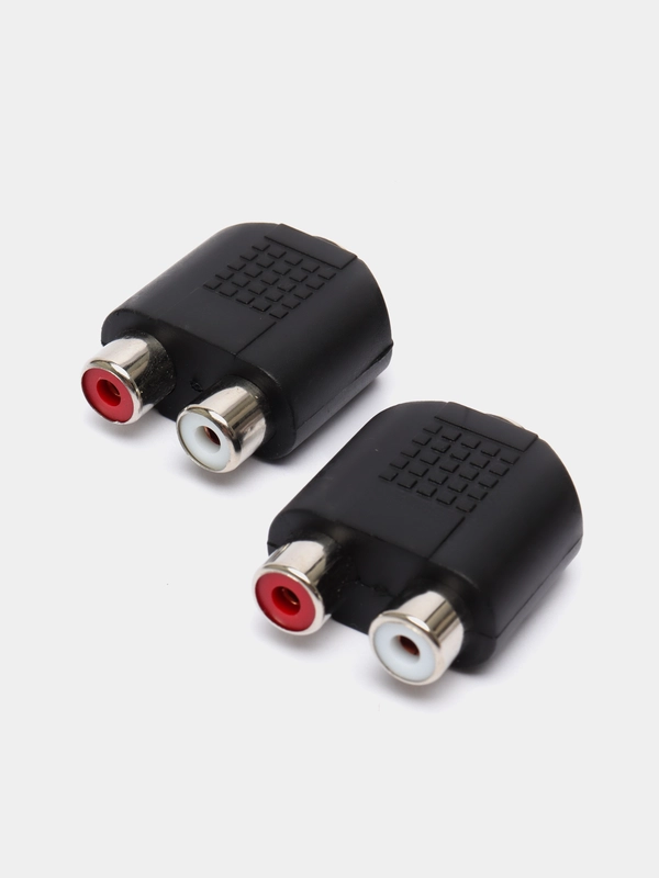 Аудио адаптер переходник 3,5 mm stereo - 2 x RCA (тюльпан) / 2 шт