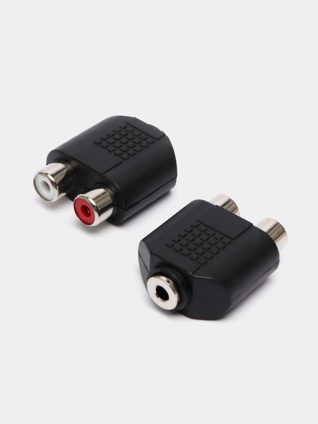 Аудио адаптер переходник 3,5 mm stereo - 2 x RCA (тюльпан) / 2 шт