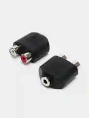 Аудио адаптер переходник 3,5 mm stereo - 2 x RCA (тюльпан) / 2 шт