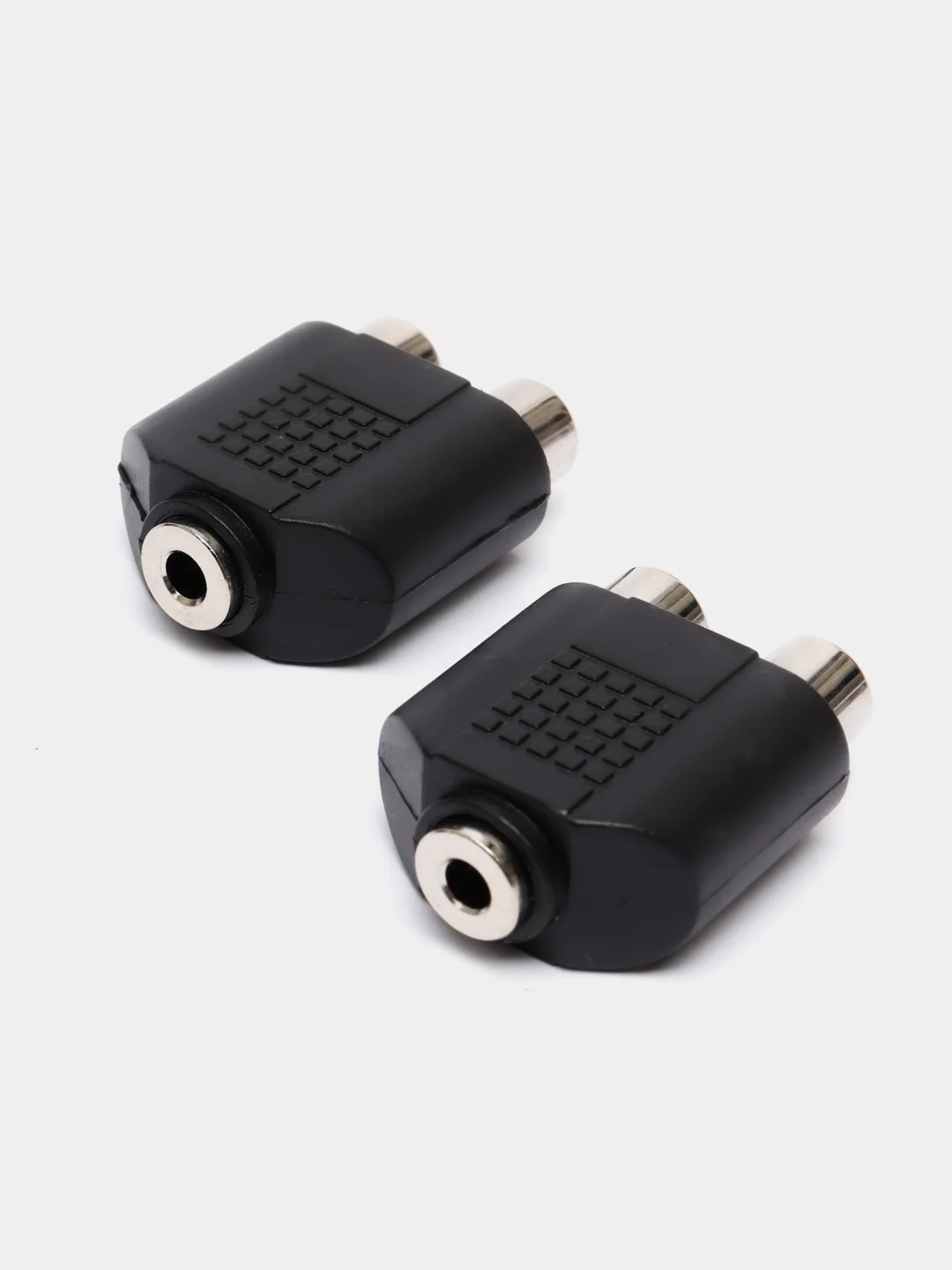 Аудио адаптер переходник 3,5 mm stereo - 2 x RCA (тюльпан) / 2 шт