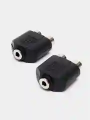 Аудио адаптер переходник 3,5 mm stereo - 2 x RCA (тюльпан) / 2 шт