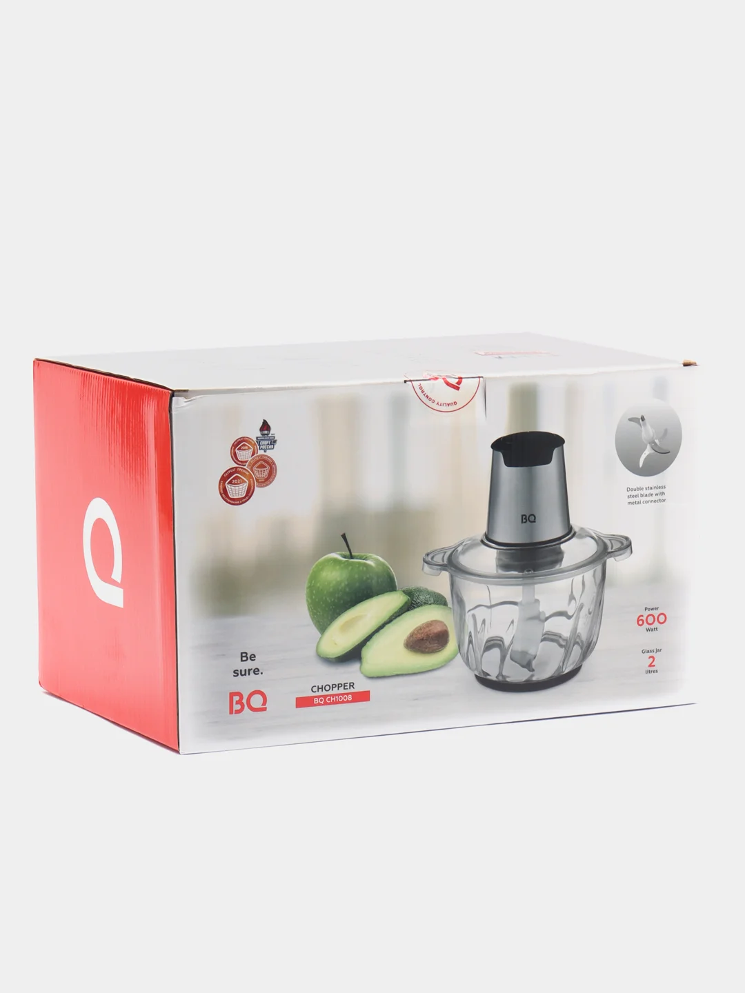 Черный измельчитель механический BQ CH1008, 2-скоростной, 2 л