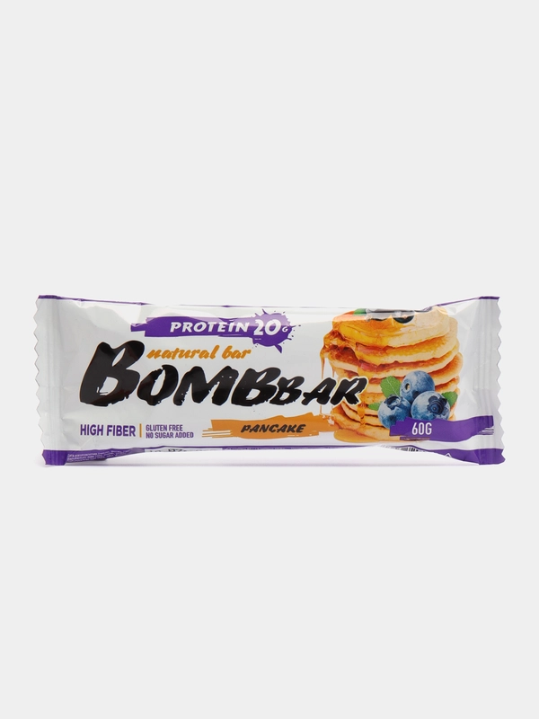 Батончик BOMBBAR смородиново-черничный панкейк, 60г