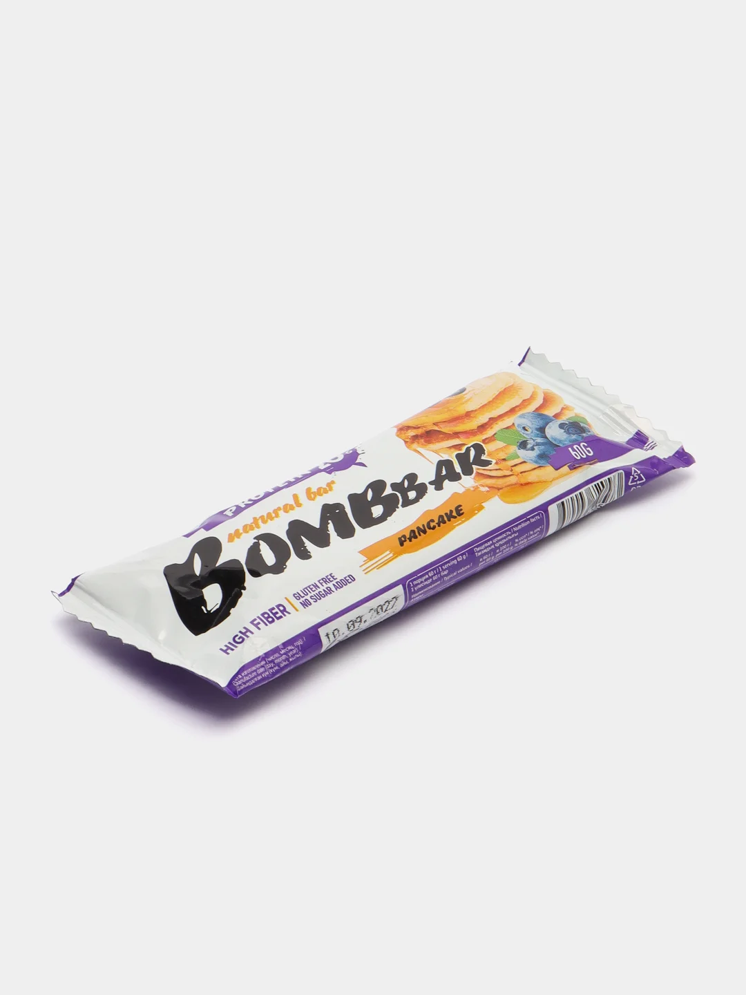 Батончик BOMBBAR смородиново-черничный панкейк, 60г