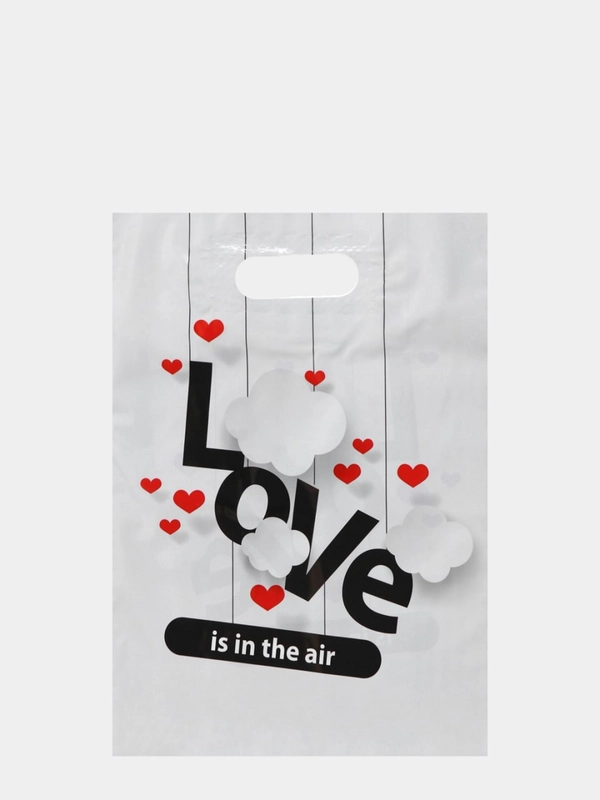 Пакет полиэтиленовый, подарочный, Love 31 х 40 см
