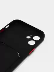 Тёмно-зелёный чехол с карманом для карт iPhone 7 8 Plus X XS Max XR 11  12  13 Pro 14 айфон про макс