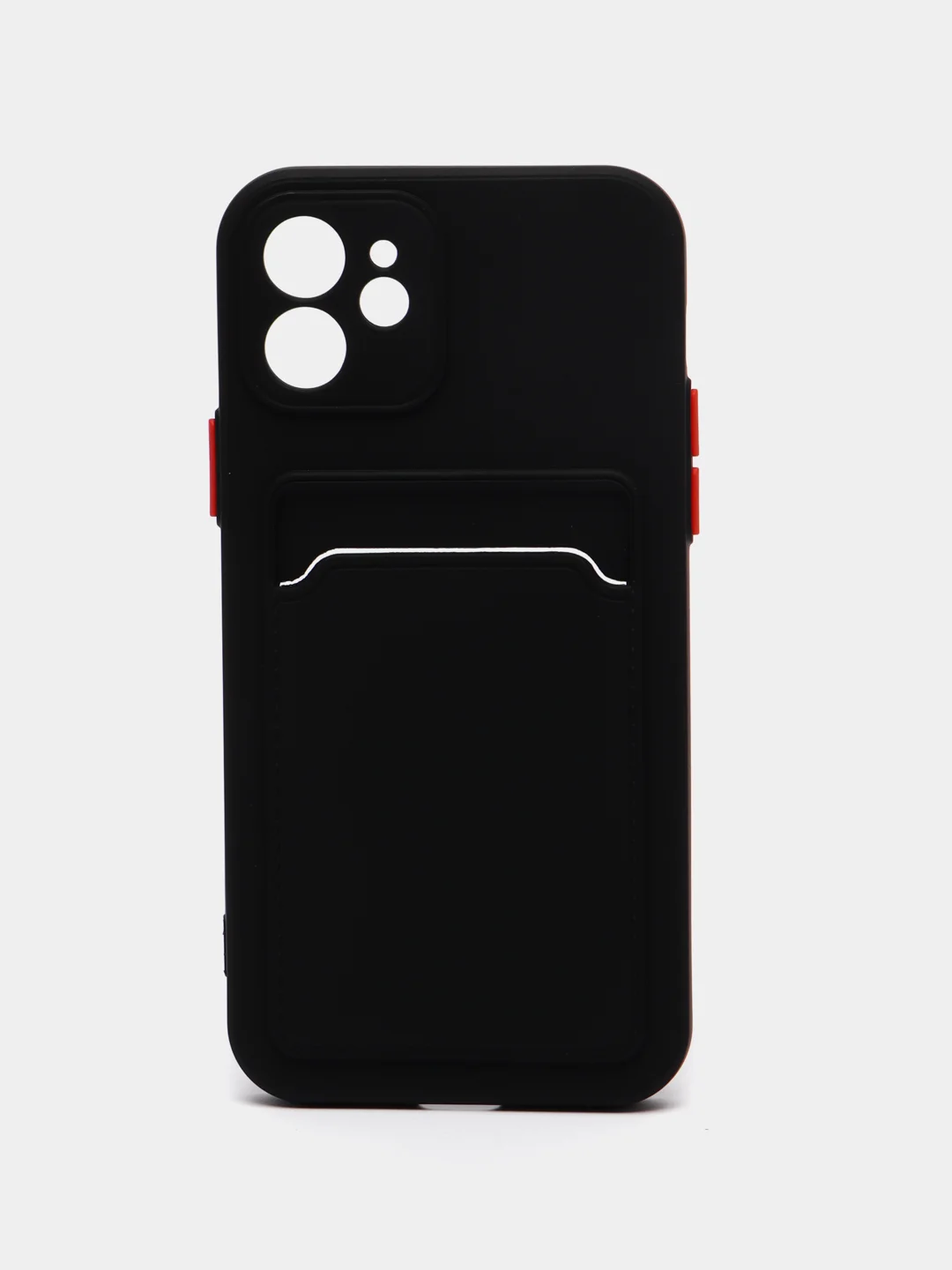 Тёмно-зелёный чехол с карманом для карт iPhone 7 8 Plus X XS Max XR 11 12 13 Pro 14 айфон про макс