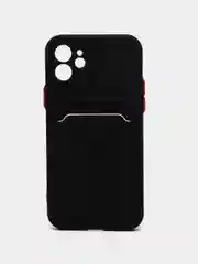 Тёмно-зелёный чехол с карманом для карт iPhone 7 8 Plus X XS Max XR 11  12  13 Pro 14 айфон про макс