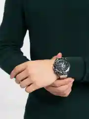Серебряный мужские наручные часы