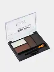 Коричневый тени для бровей, с воском, контурирующие, 4 оттенка, 8 г