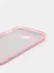 Розовый силиконовый чехол-накладка с блестками на Samsung J4