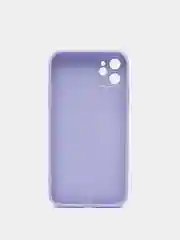 Лавандовый чехол силиконовый со стеклянной панелью для iPhone 11