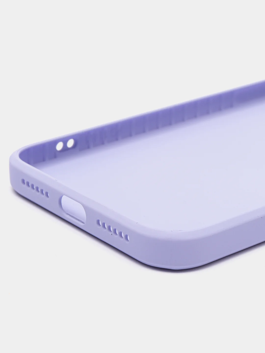 Лавандовый чехол силиконовый со стеклянной панелью для iPhone 11
