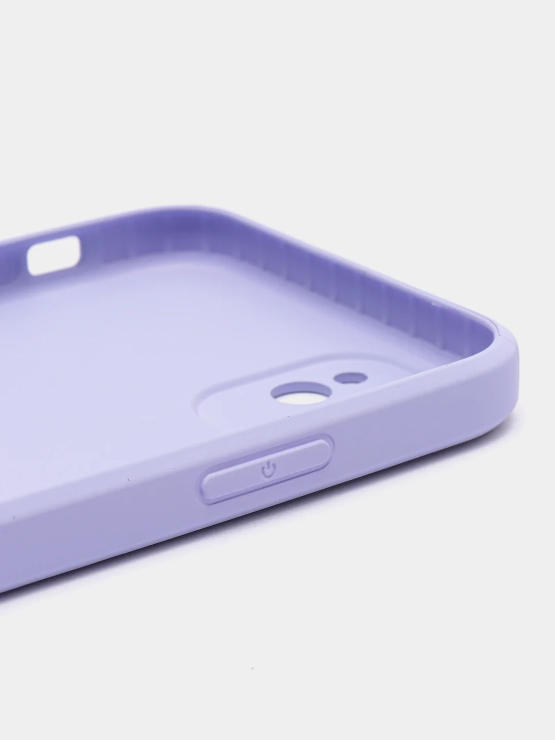 Лавандовый чехол силиконовый со стеклянной панелью для iPhone 11