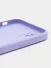 Лавандовый чехол силиконовый со стеклянной панелью для iPhone 11