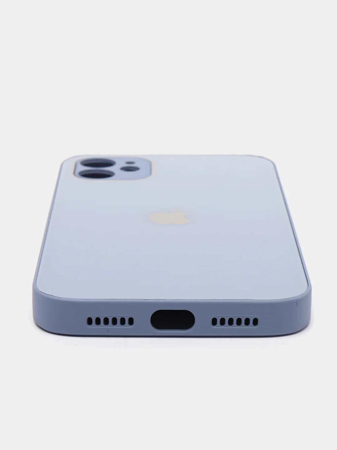 Ледяной чехол силиконовый со стеклянной панелью для iPhone 11