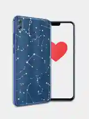 Прозрачный силиконовый чехол на Honor 8X / Хонор 8Х прозрачный, с рисунком, защита камеры