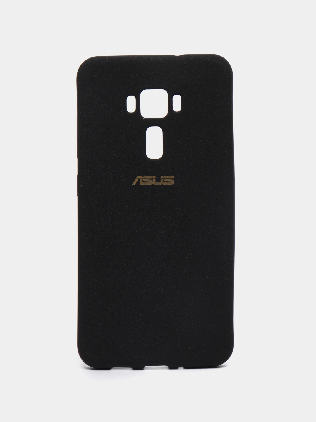 Черный чехол накладка на Asus Zenfone 3 ZE552, силиконовый, бархатный