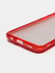 Красный силиконовый чехол-накладка с блестками на Samsung S9