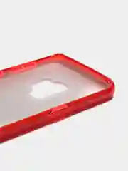 Красный силиконовый чехол-накладка с блестками на Samsung S9