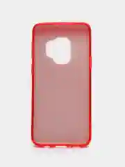 Красный силиконовый чехол-накладка с блестками на Samsung S9