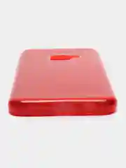 Красный силиконовый чехол-накладка с блестками на Samsung S9