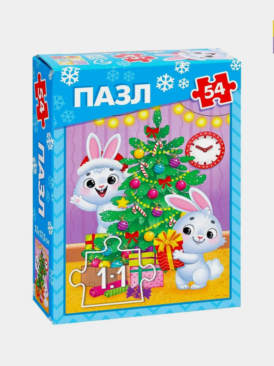 Конфетный пазл детский новогодний 54/35 элементов